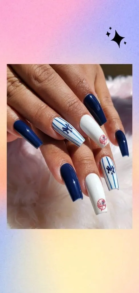 Yankee logo Acrylic nail