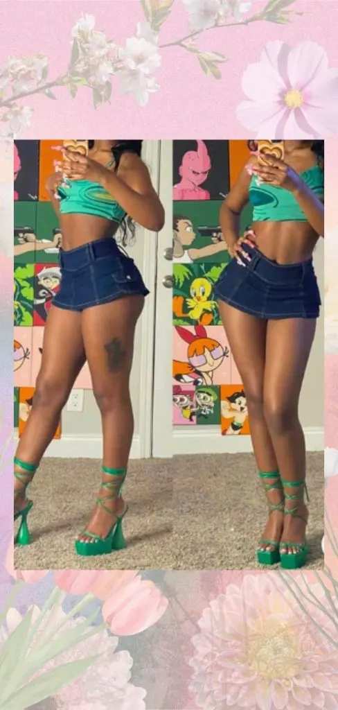 retro party black girl outfit