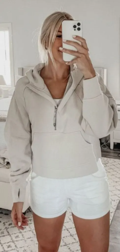 Lululemon scuba half-zip outfit ideas