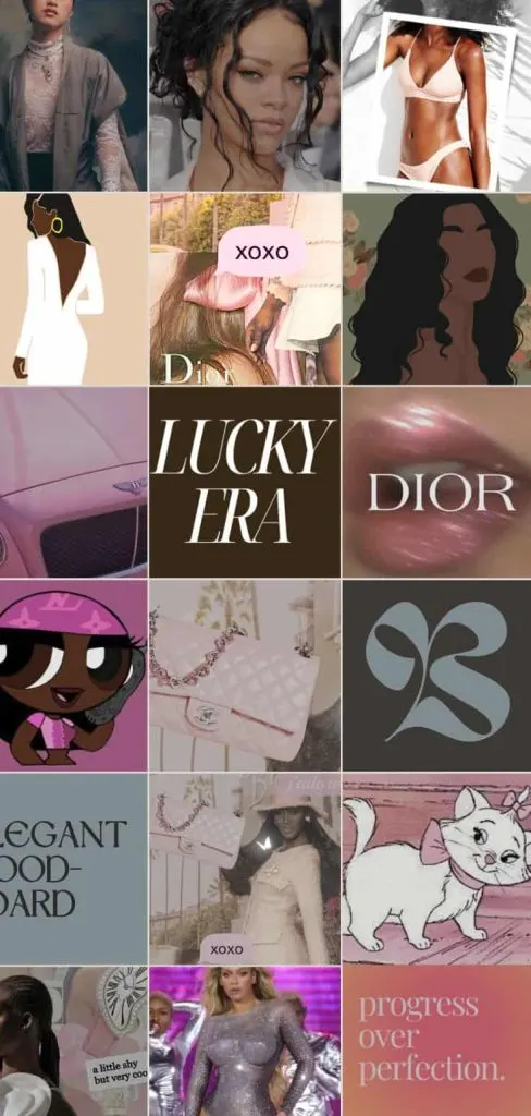 Black Girl Cartoon Collage