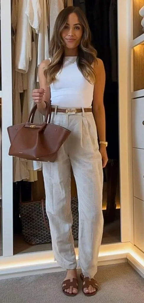 linen pants outfit