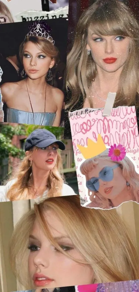 Young Taylor Swift collage wallpaper