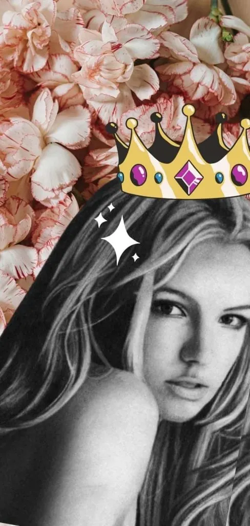 Britney Spears collage wallpaper with crown