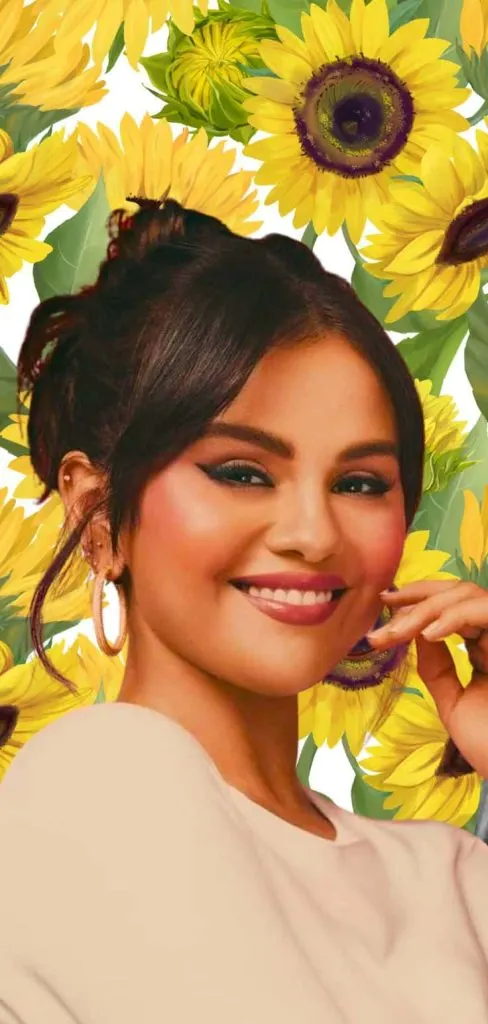 Selena Gomez sunflower wallpaper