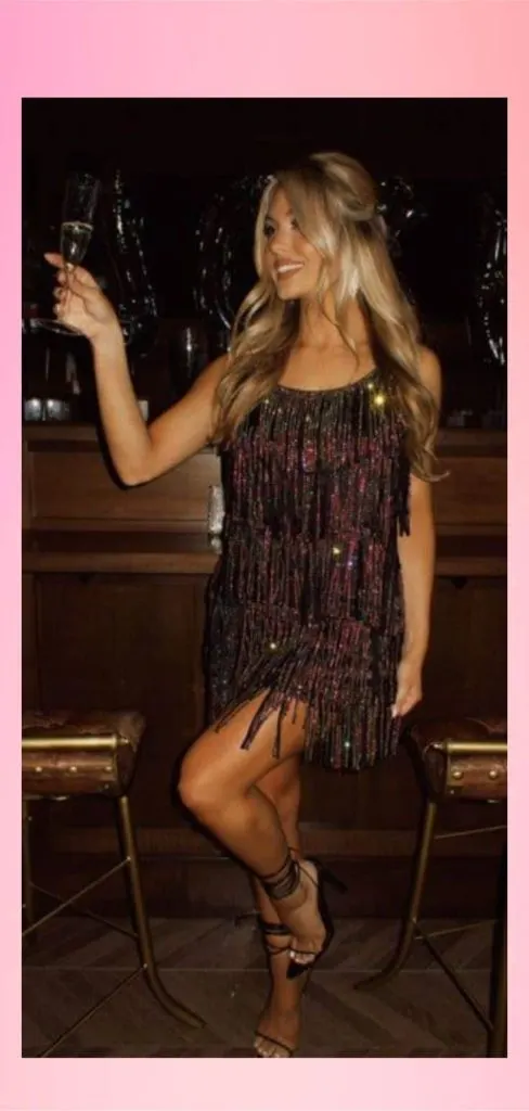 salsa party fringe dress outfit ideas