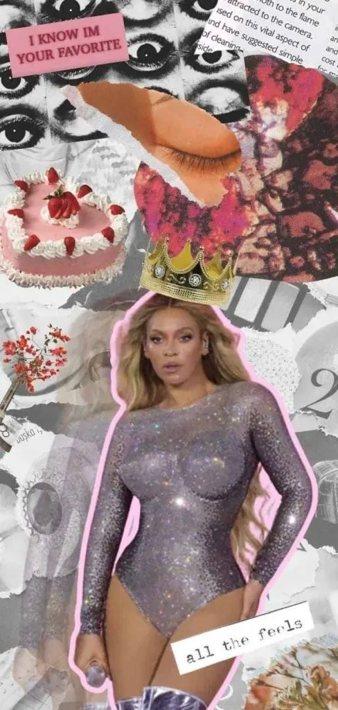 Beyonce newspaper collage wallpaper