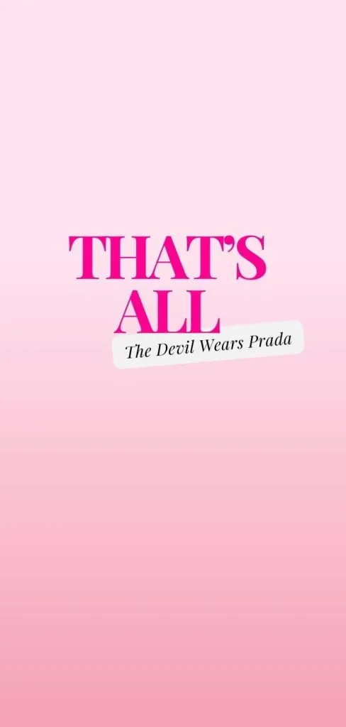Minimalist fashion girl The Devil wears Prada wallpaper