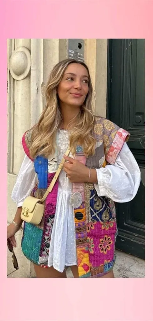 patchwork exotic vest