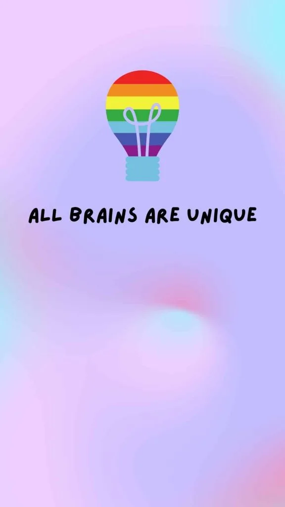 All brains are unique neurodivergent wallpaper