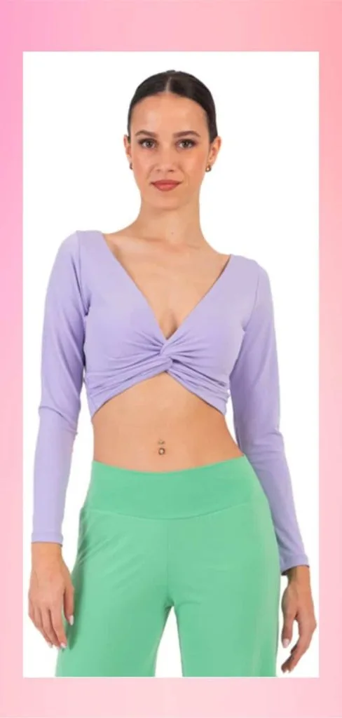 feminine twist top for salsa dance