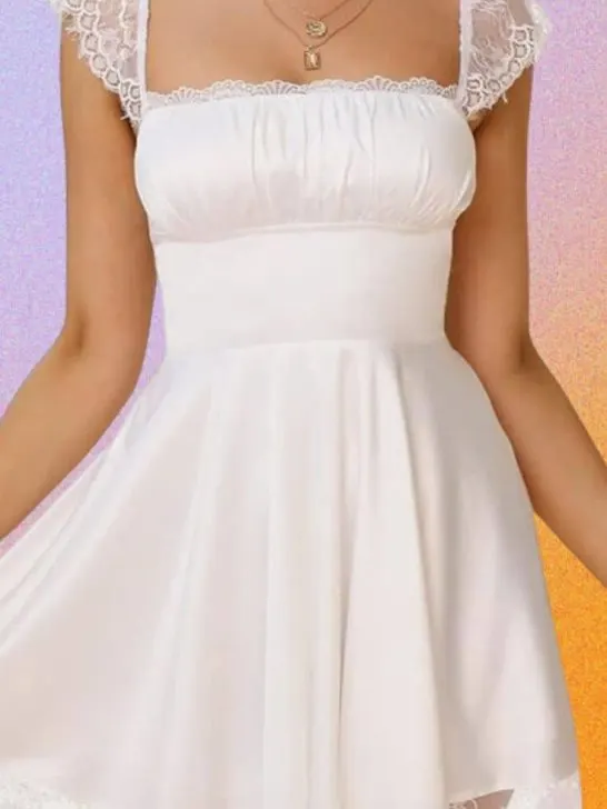 *2026* White graduation dress plus size <3