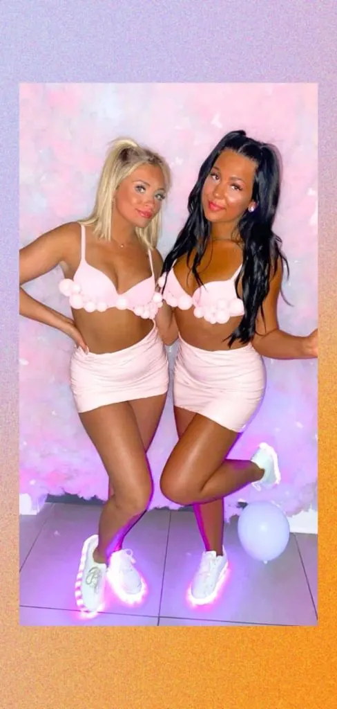 candyland outfit ideas pink bra