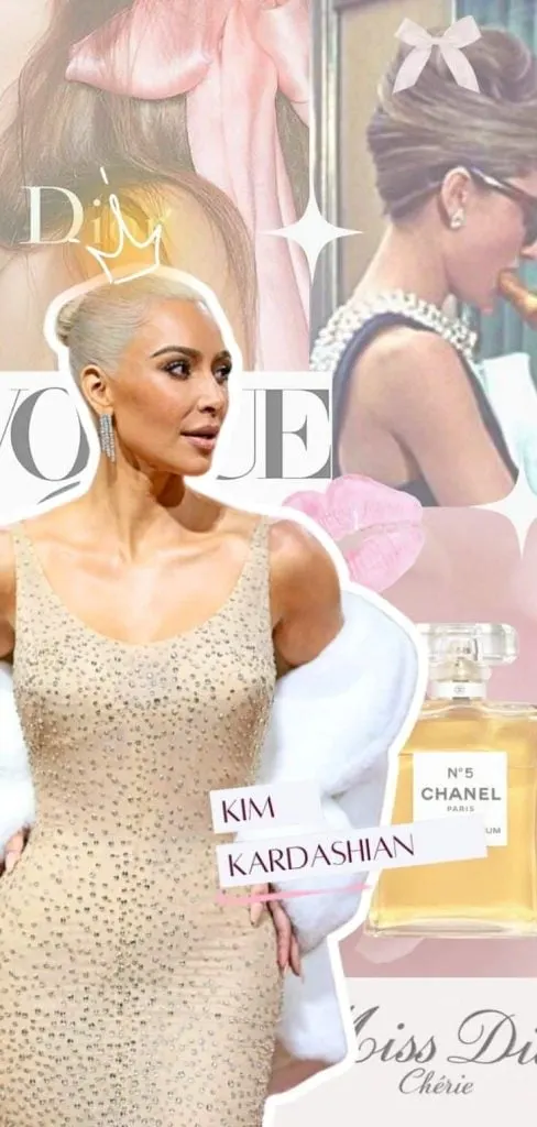 Kim Kardashian's feminine fashion wallpaper