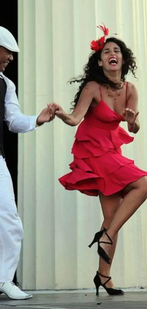 flowy dress for salsa and bachata dance