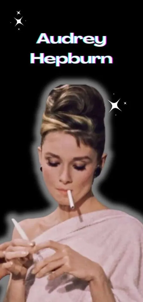 Audrey Hepburn black wallpaper 