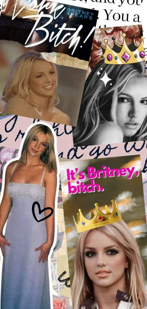 Britney Spears Polaroid collage wallpaper