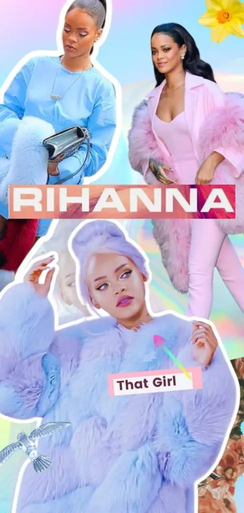 Rihanna colorful collage wallpaper