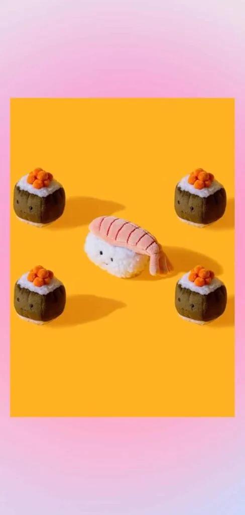 Jellycat sushi wallpaper
