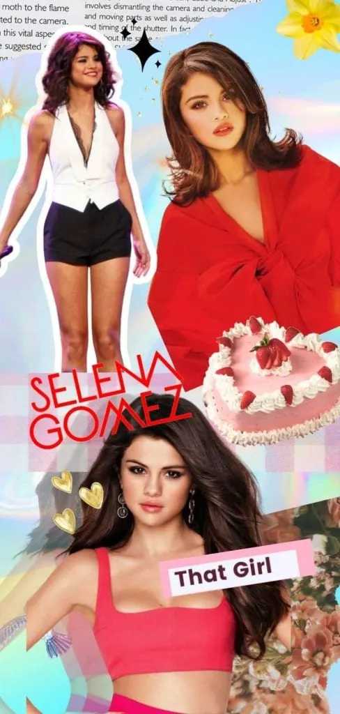 Selena Gomez's Pinterest style collage