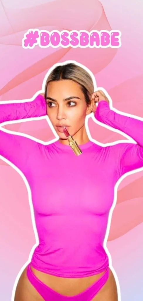 Kim Kardashian boss babe wallpaper