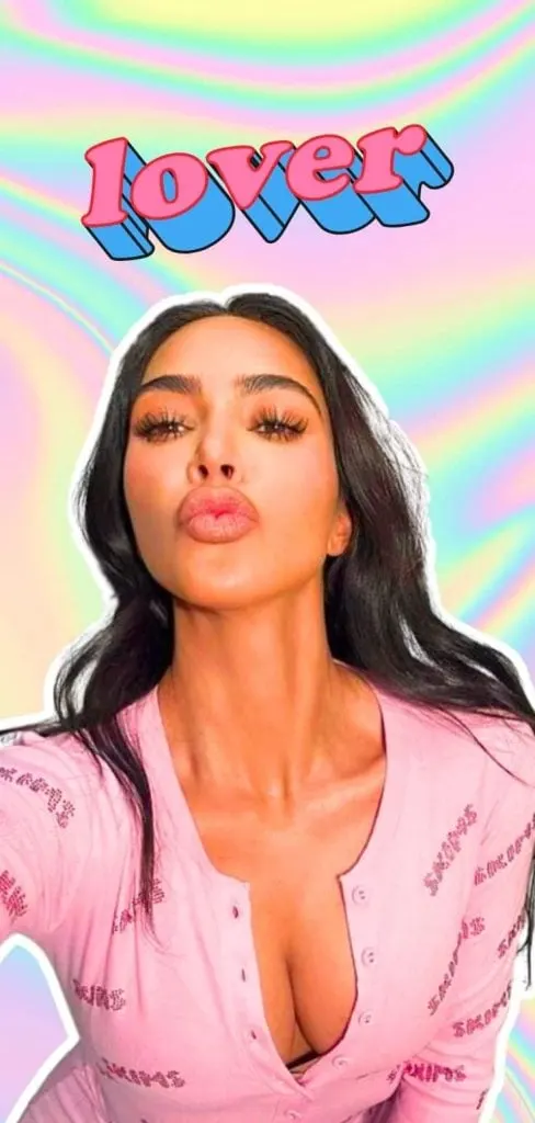Kim Kardashian LOVER rainbow wallpaper