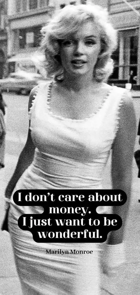 Marilyn Monroe quotes about beauty phone wallpaper