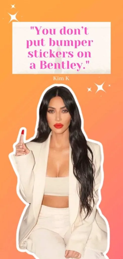 Kim Kardashian's iconic quote wallpaper