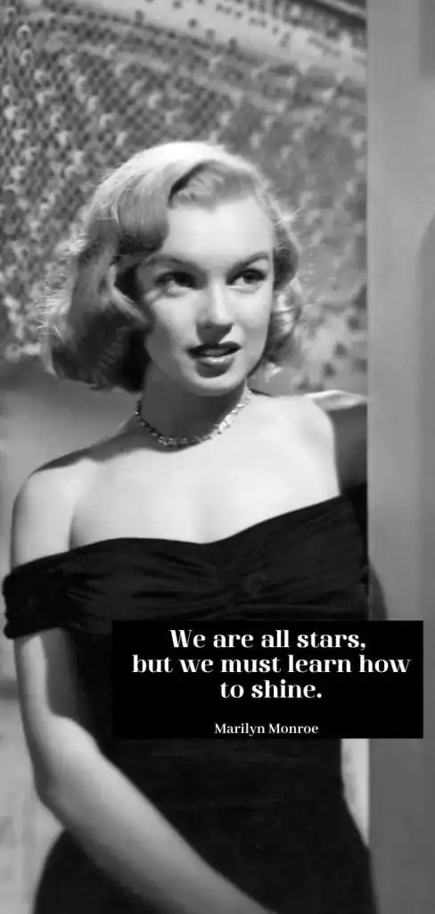 Marilyn Monroe black and white wallpaper quotes