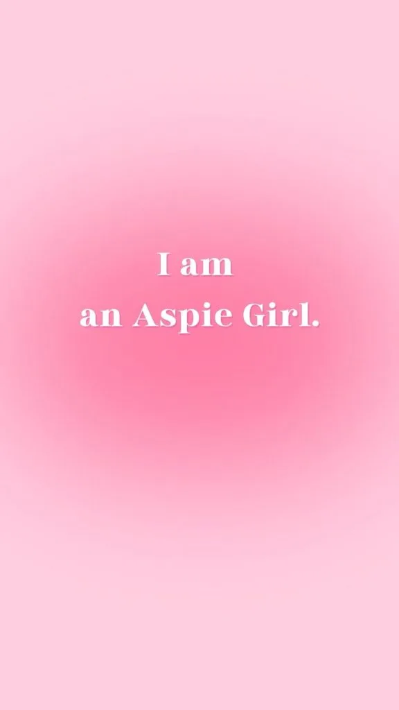 I am an Aspie girl pink background wallpaper
