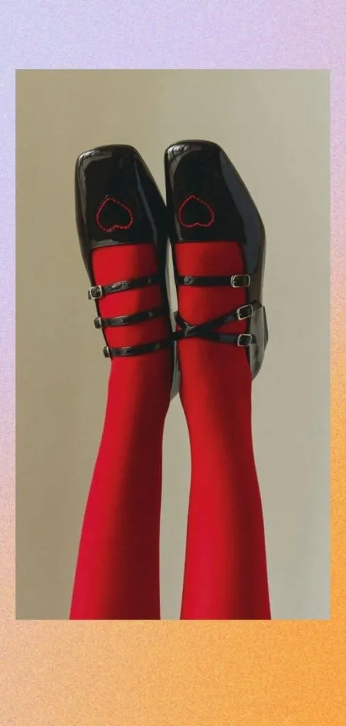 red tights and Mary Jane