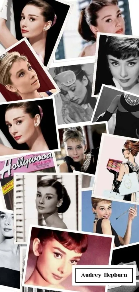 Audrey Hepburn collage wallpaper