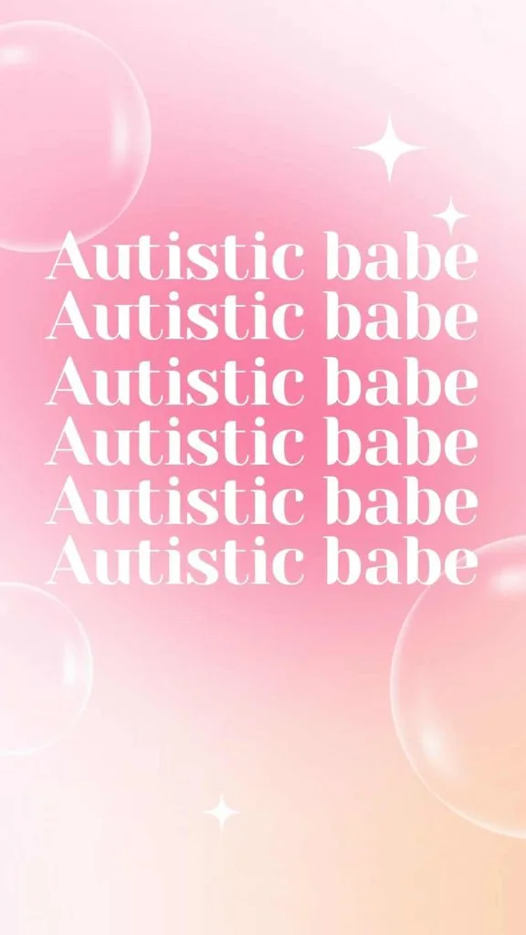 Autistic babe pink wallpaper