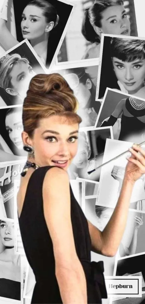 Audrey Hepburn collage art