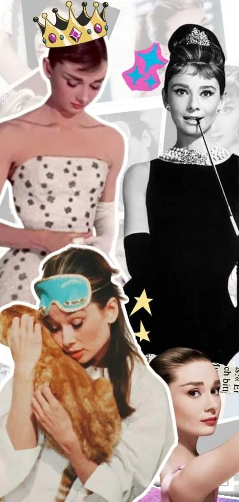 Audrey Hepburn iphone collage wallpaper