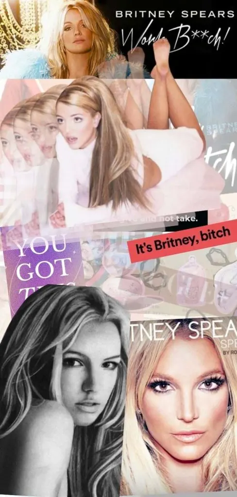 Britney Spears collage wallpaper 2000