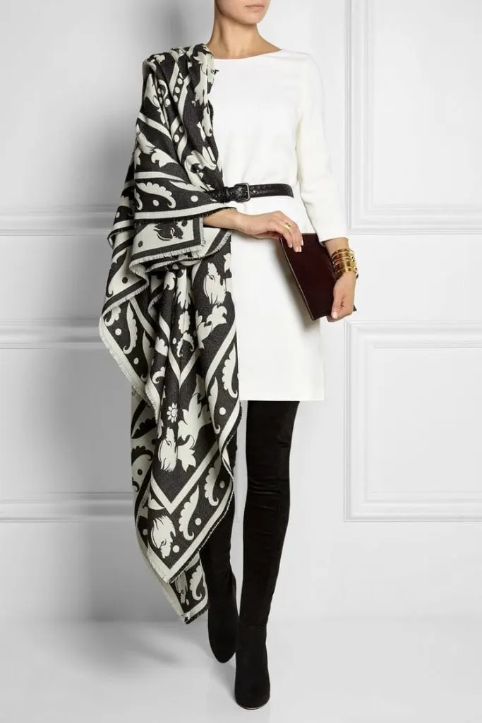ways to wear a scarf with a dress