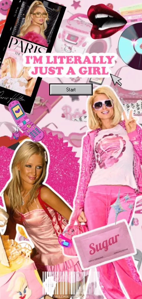 Paris Hilton y2k pink wallpaper