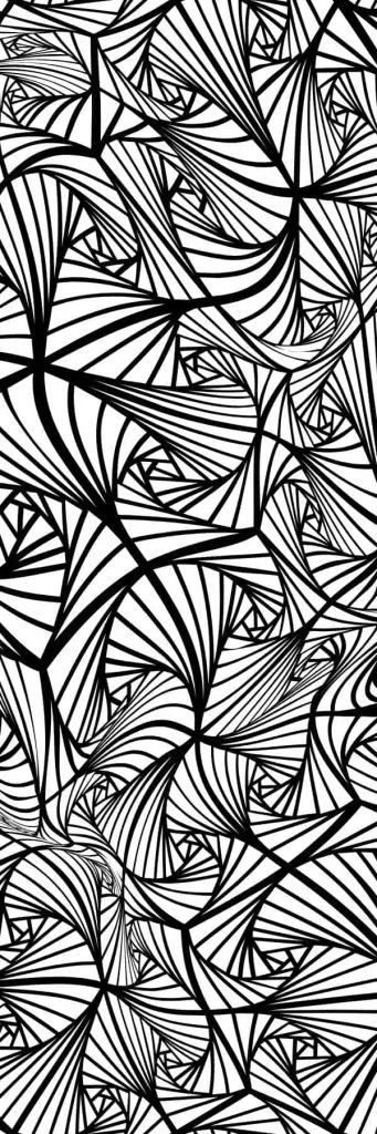 Abstract line coloring printable bookmark