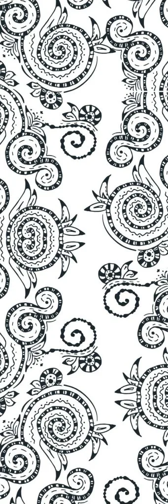 Printable boho print bookmark 