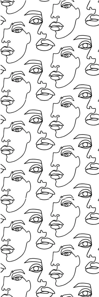 Portrait coloring bookmark 