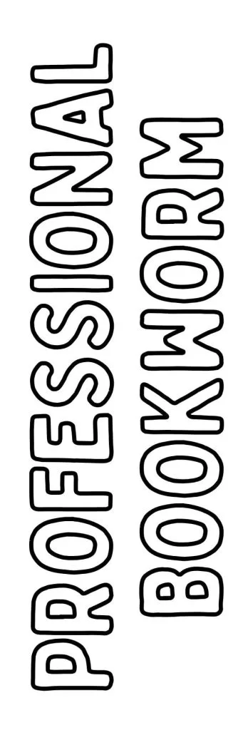 Professional bookworm printable bookmark