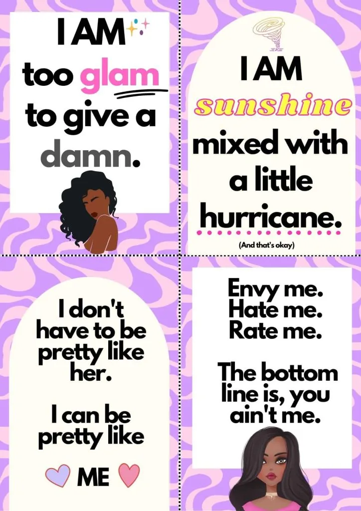 Confidence affirmation printables