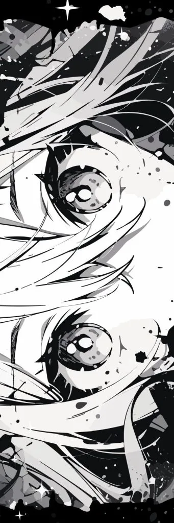 Cute anime bookmark to color