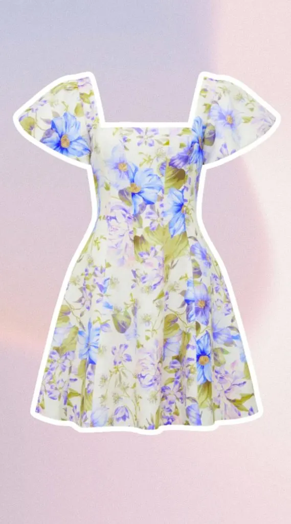 FLORAL cottagecore picnic dress