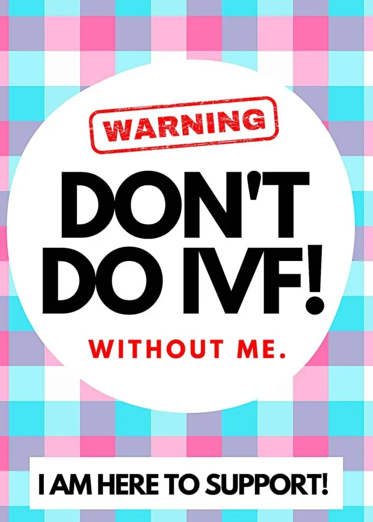 Funny IVF encouragement printable card