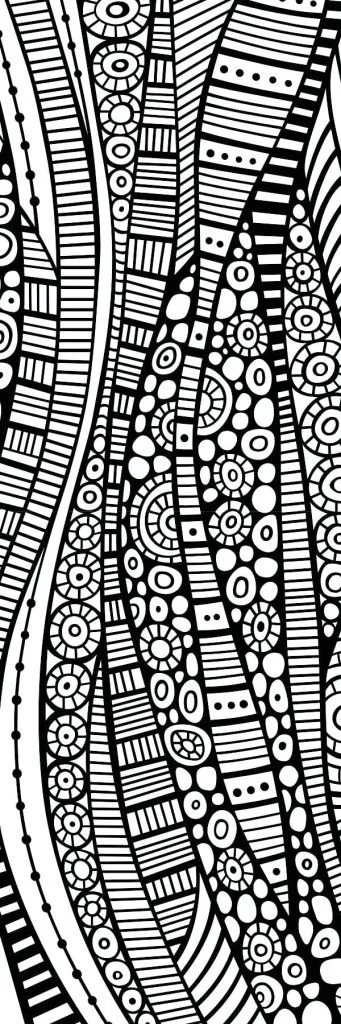 Vertical Artistically Ethnic printable bookmark