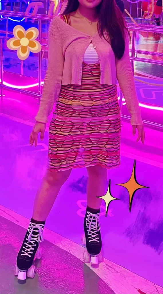 cute roller skating outfits retro colorful