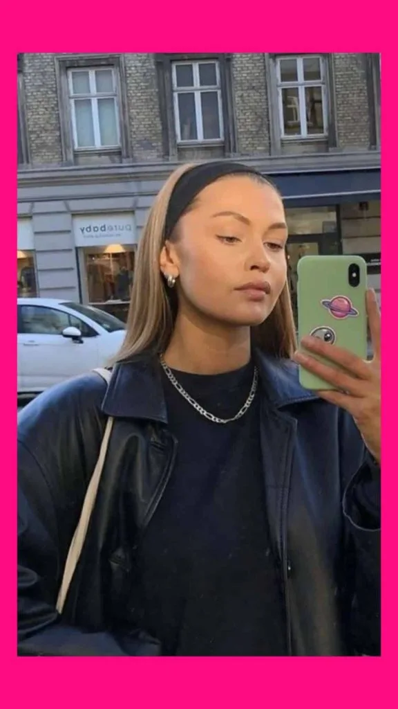 thick headband monochrome outfit