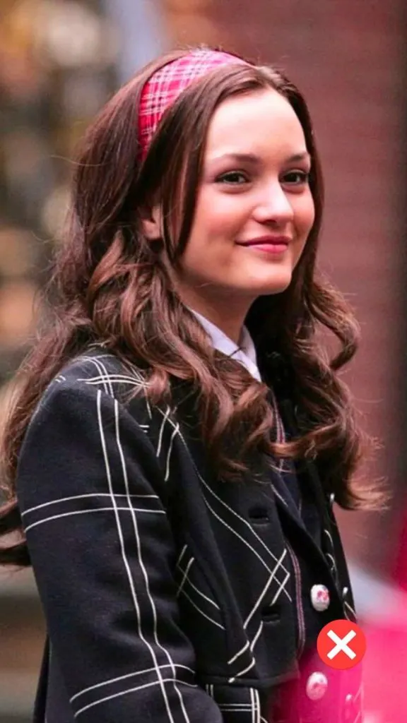 Blair Waldorf red plaid headband