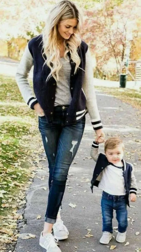 Sporty mom and son outfit